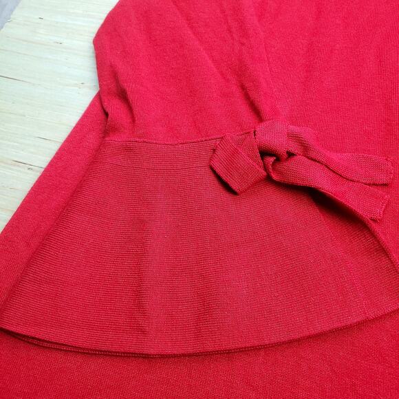 ALFANI Red Bell Sleeve Open Cardigan Sweater - Picture 7 of 12